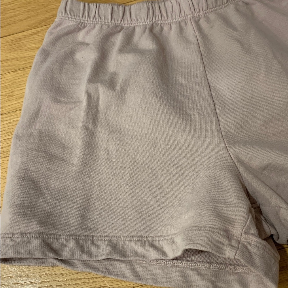 American Giant Women’s French Terry Pull On Lounge Shorts Size XS Blush Pink - Picture 3 of 7